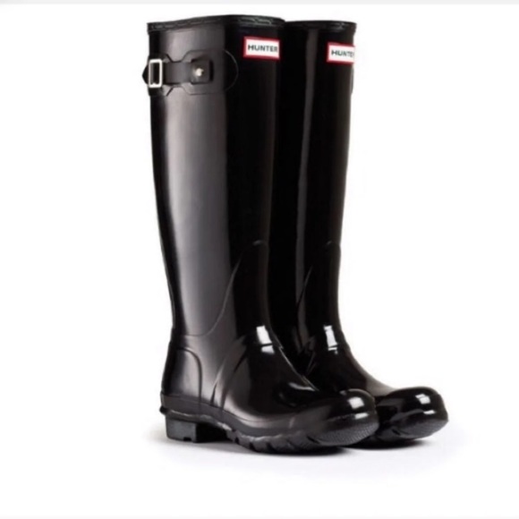 Hunter Shoes - Hunter black glossy boots